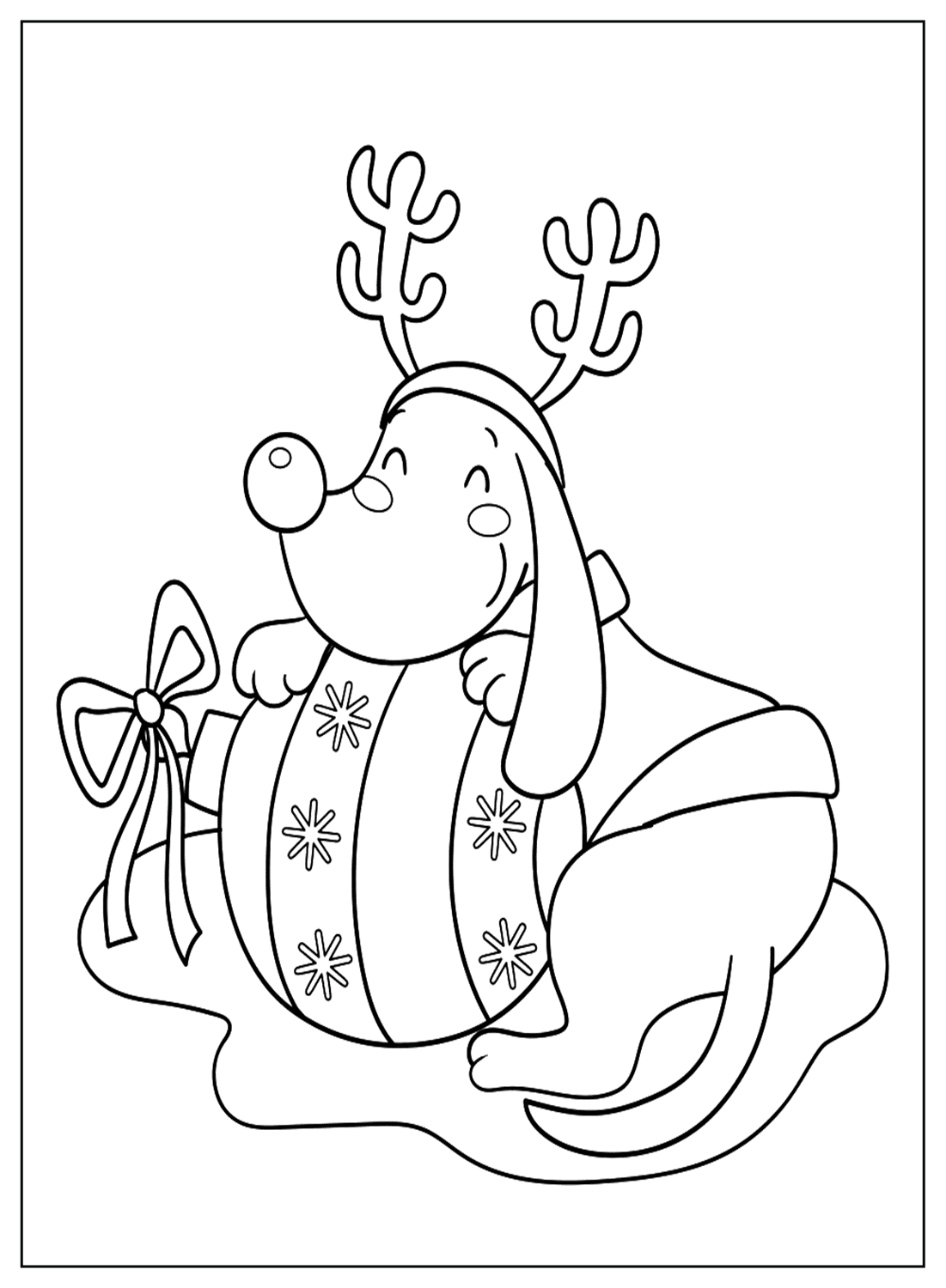 Lindas páginas para colorear de Rudolph de Rudolph