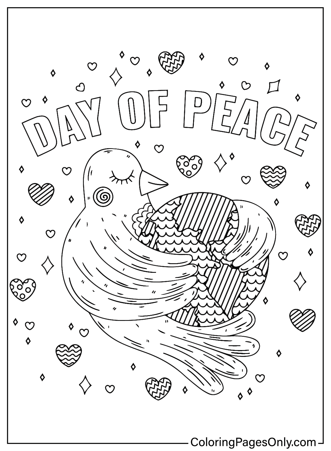 Day of Peace Coloring Pages to Printable