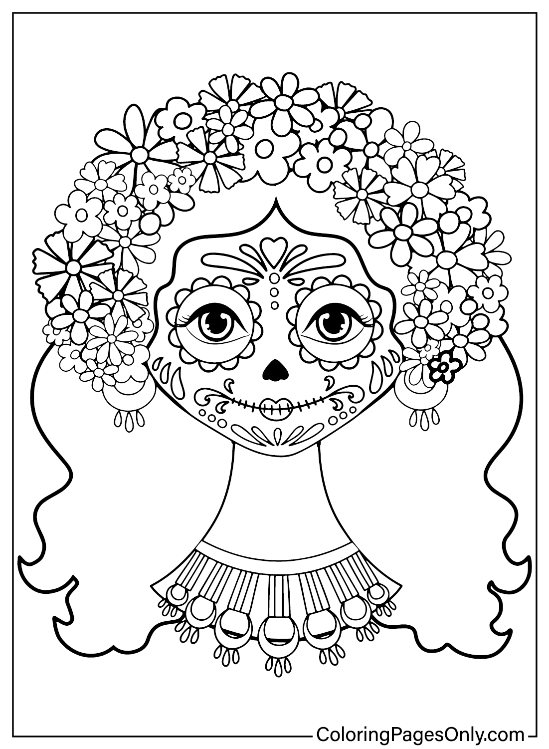 Day of The Dead Coloring Page