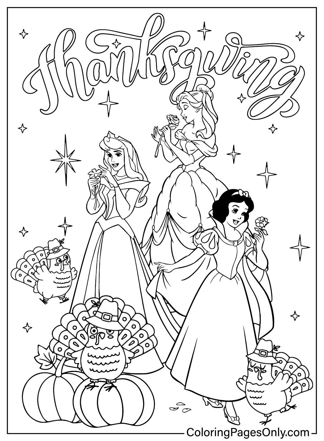 Disney Thanksgiving Coloring Page from Disney Thanksgiving