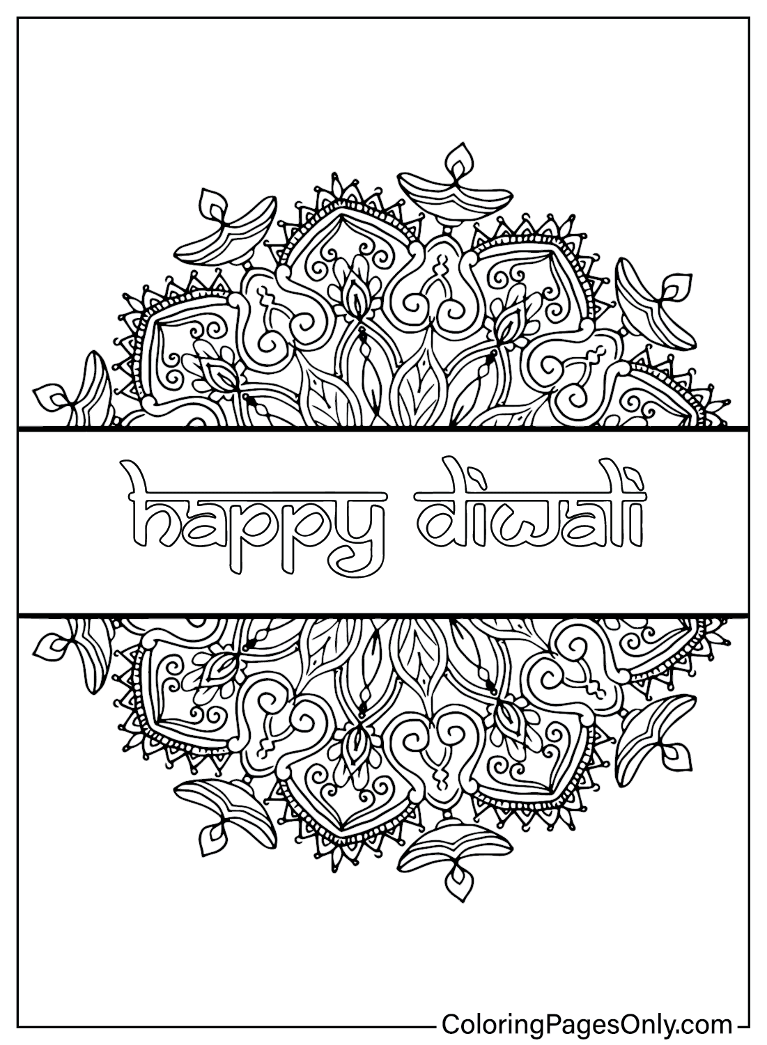 Disegni da colorare di Diwali stampabili da Diwali