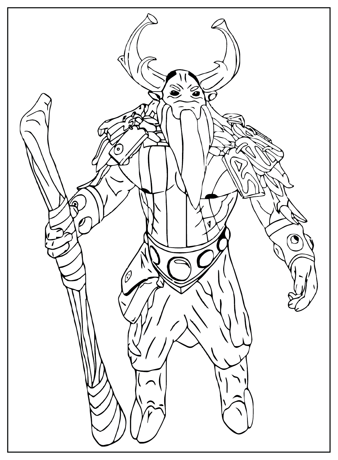 Dota 2 Coloring Page Free from Dota 2