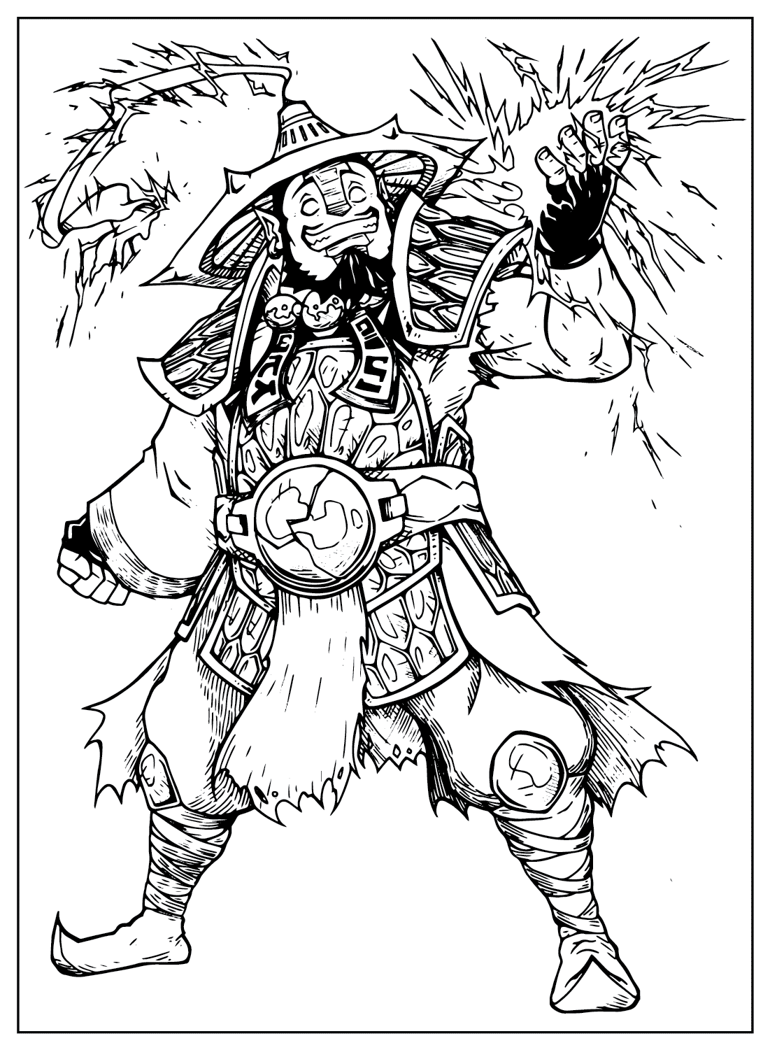 Dota 2 Storm Spirit Coloring Page from Dota 2