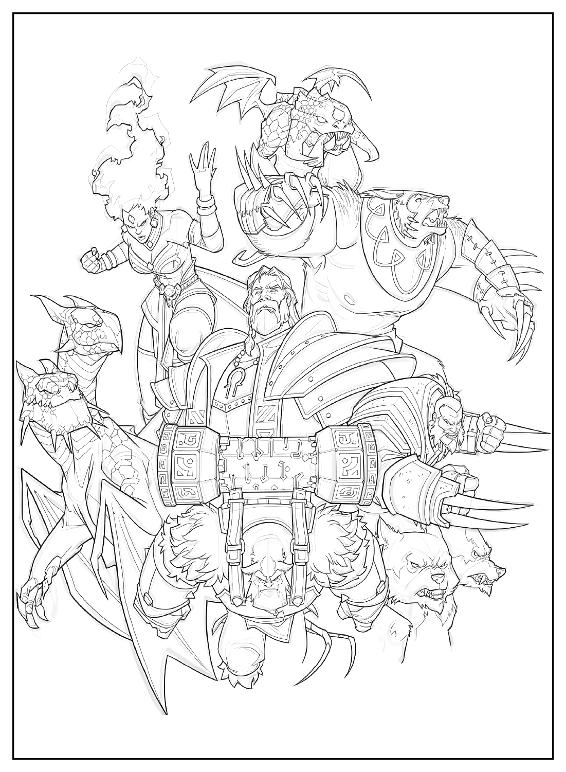 Dota 2 Strong Team Coloring Page from Dota 2