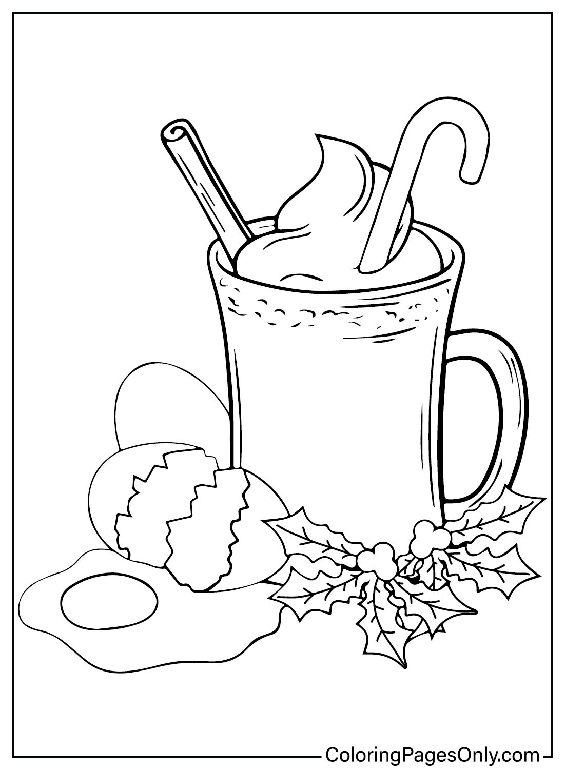 Desenho de Milkshake de Natal para colorir de Milkshake de Natal