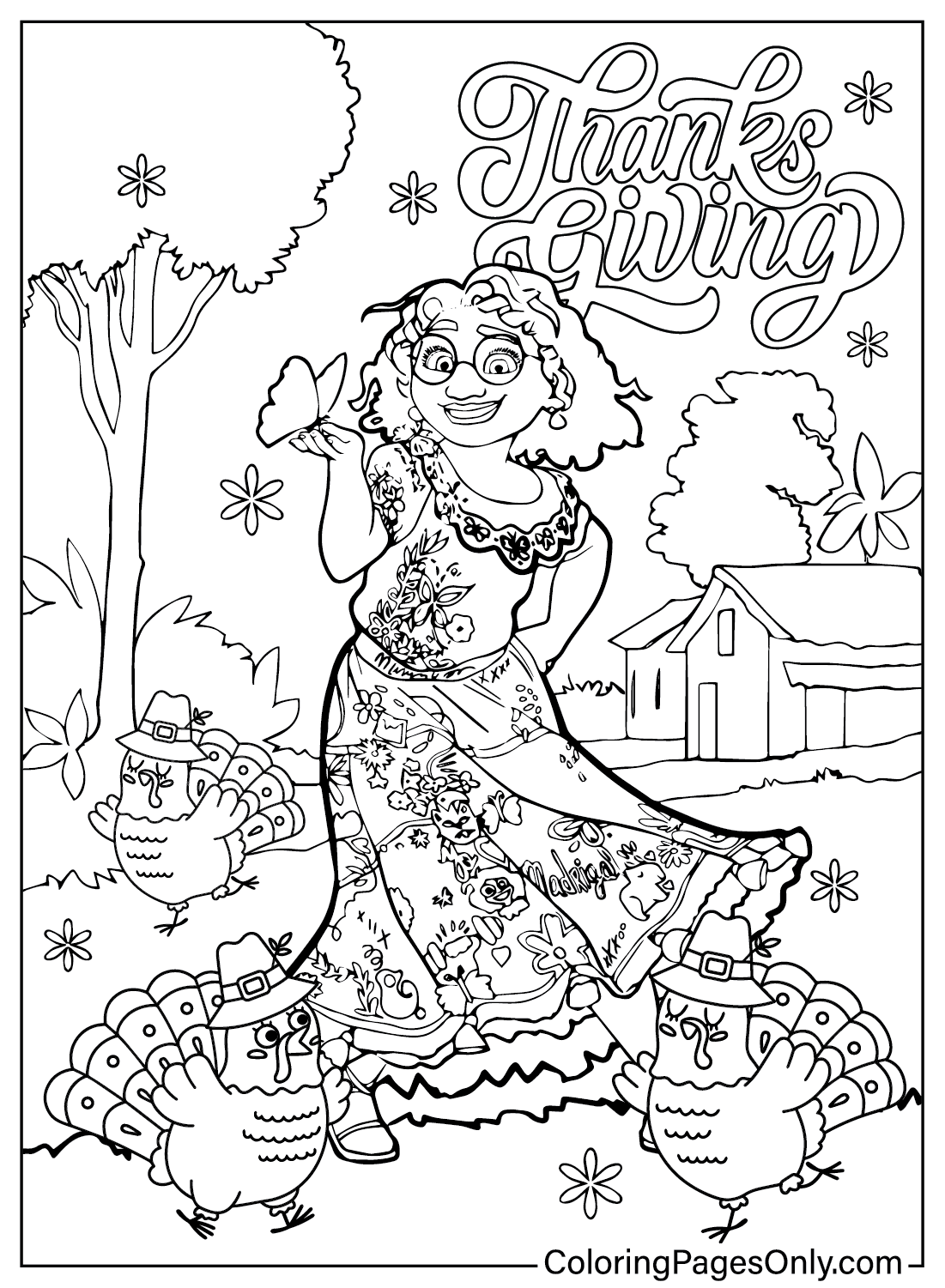 Ecanto Disney Thanksgiving Coloring Page from Disney Thanksgiving