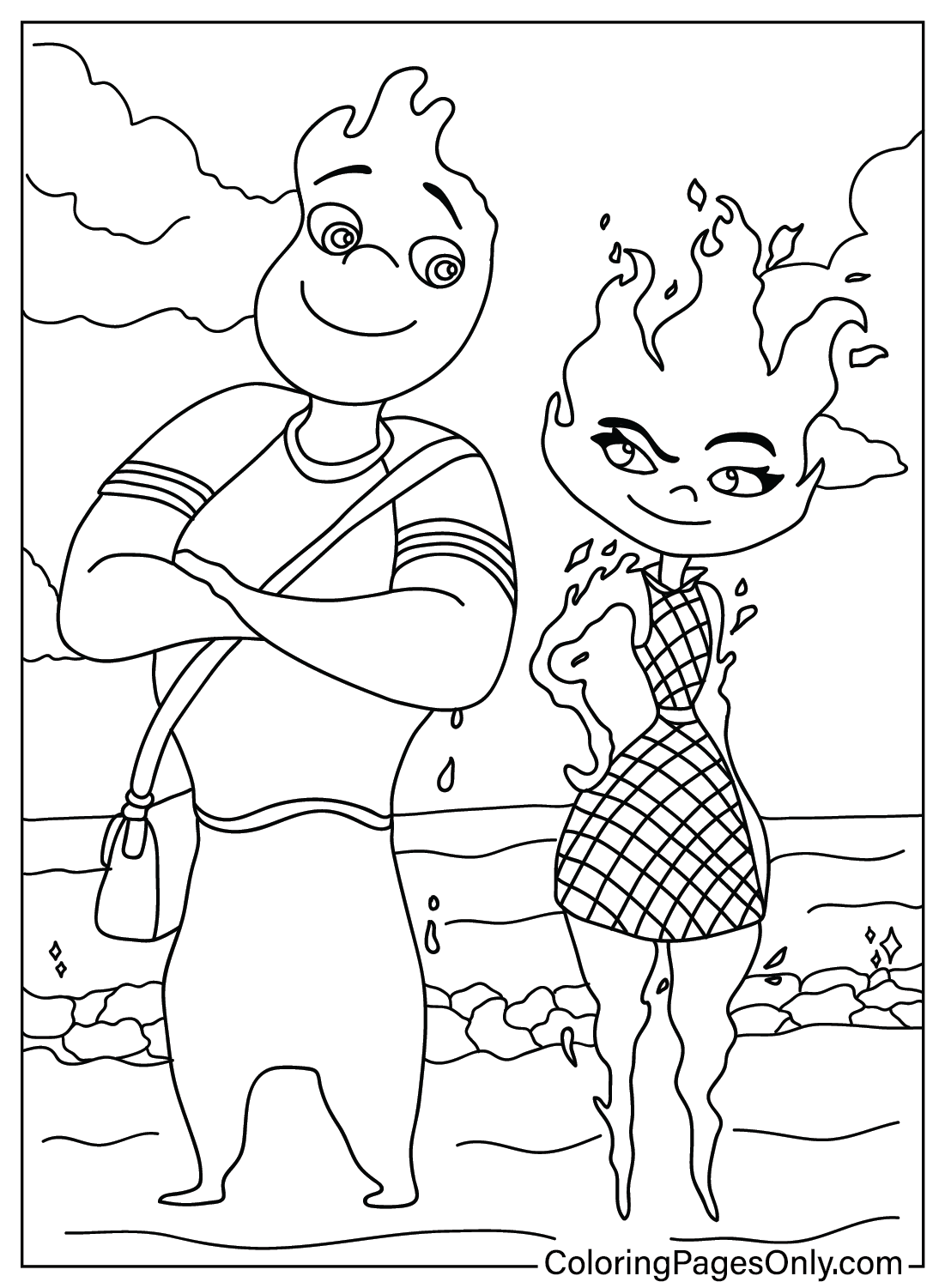Elemental Coloring Pages Printable Free Printable Coloring Pages
