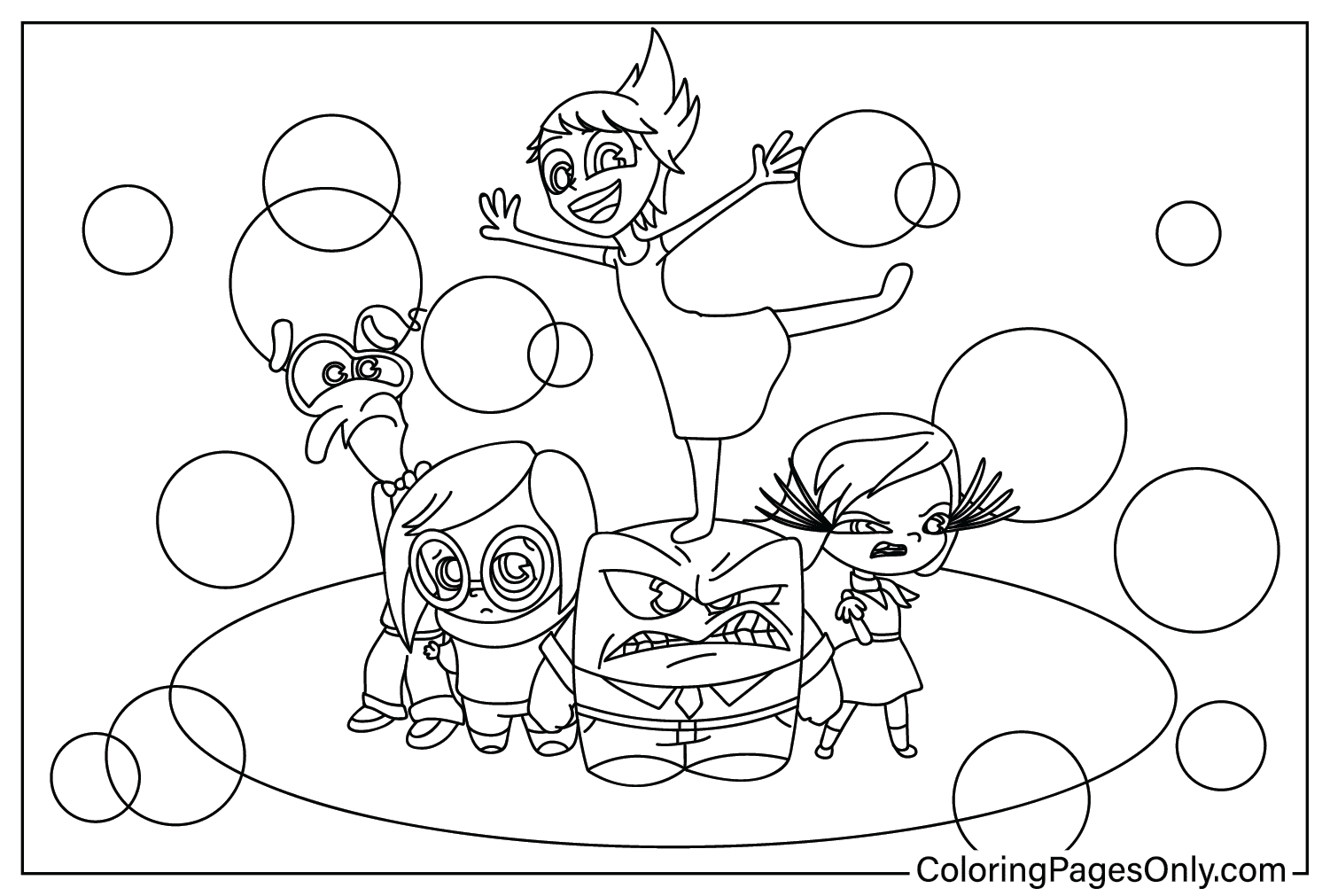 Inside Out 2 Characters Free Printable Coloring Pages