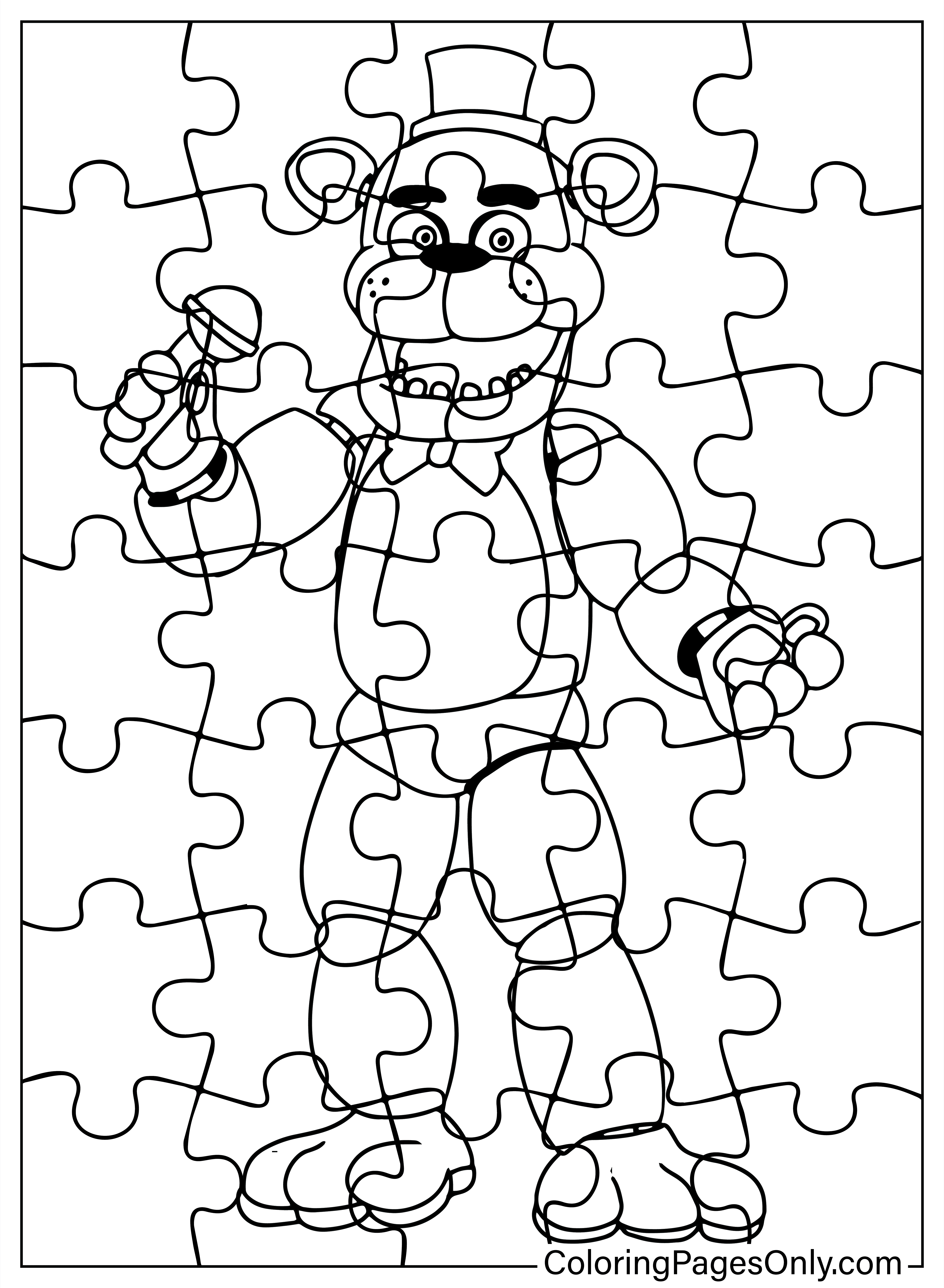 Freddy Fazbear Coloring Pages to Printable