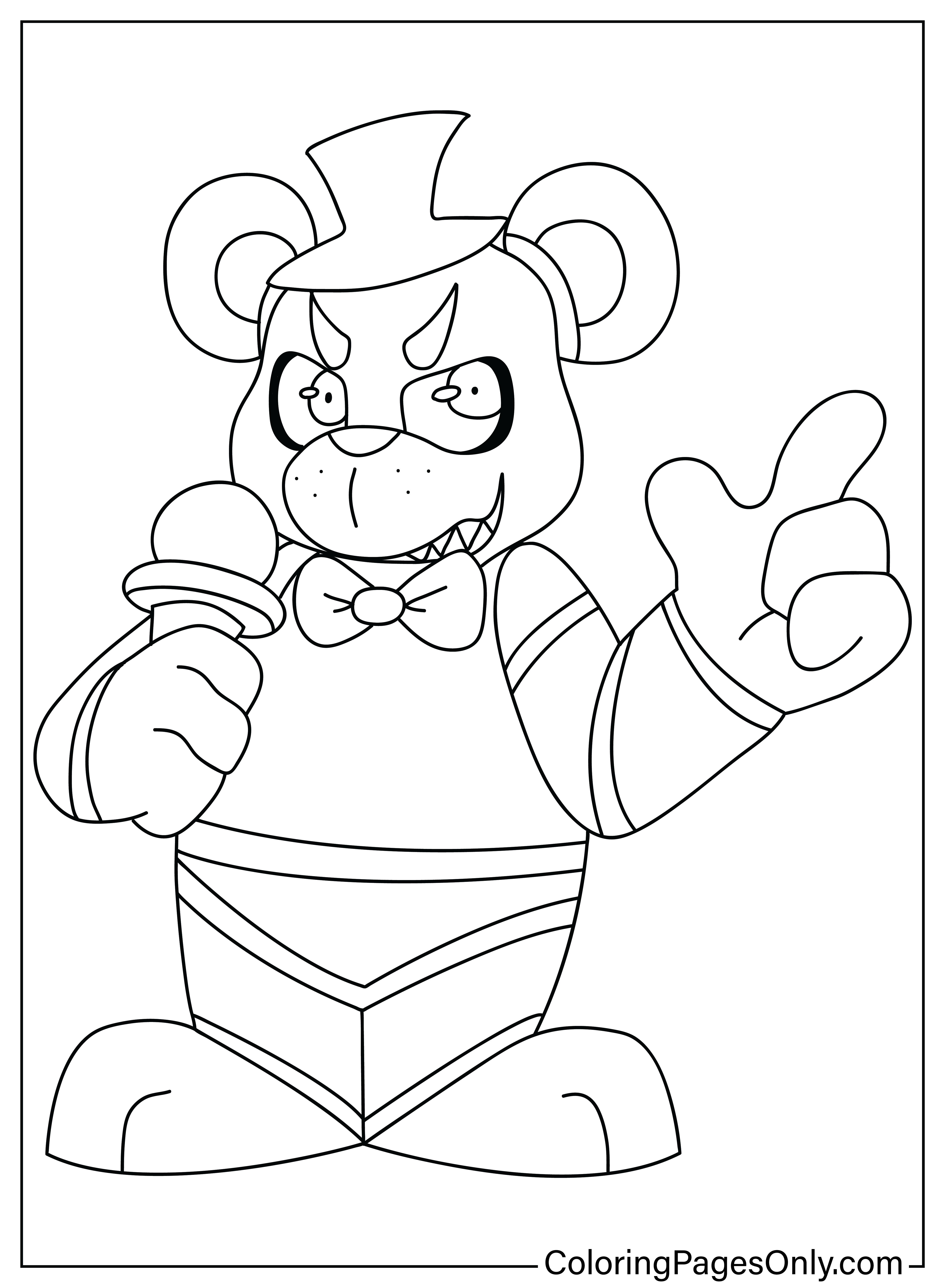 Freddy Fazbear Images to Color