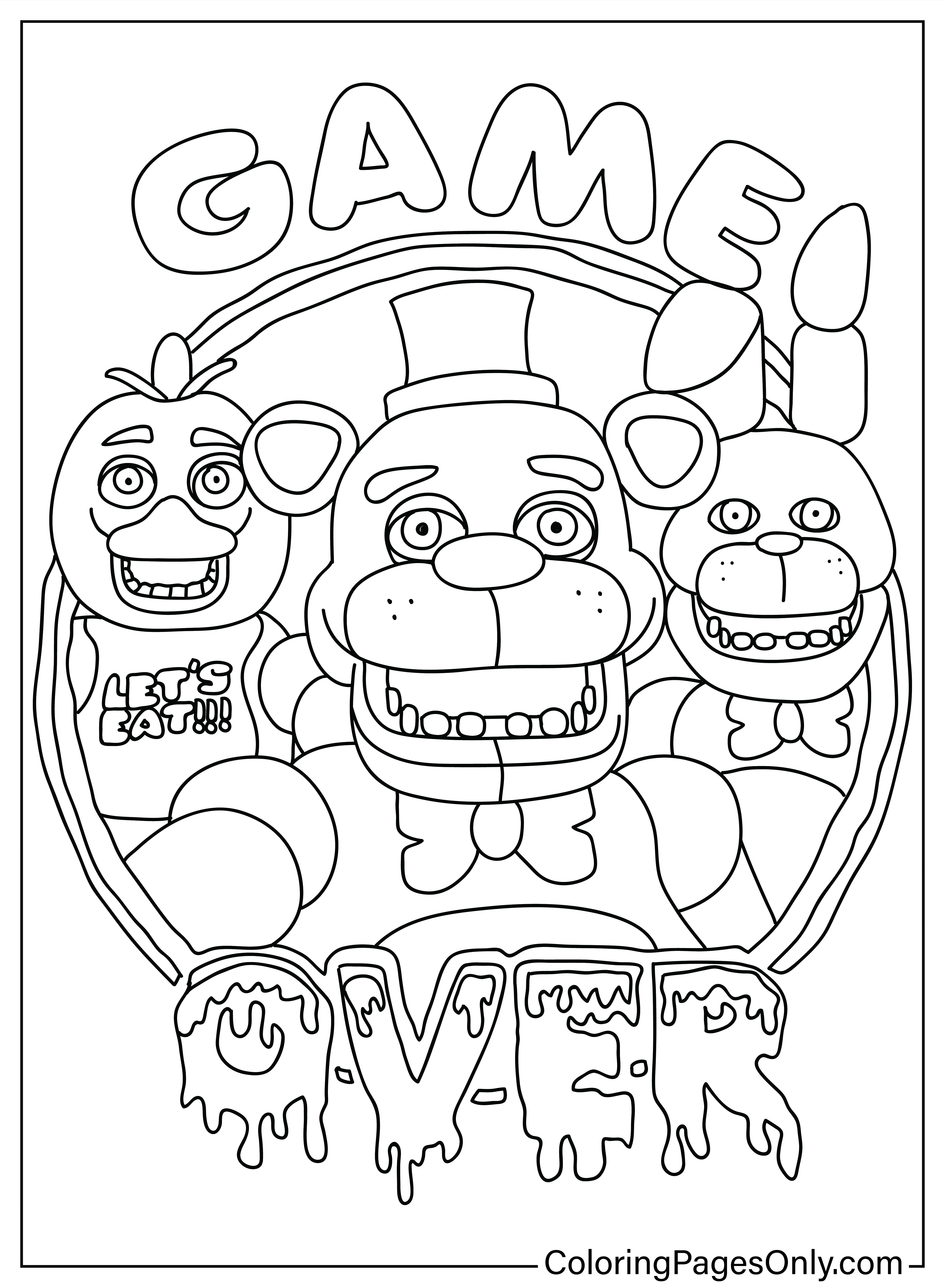 20 Freddy Fazbear Coloring Pages Free Printable PDF Online Coloring