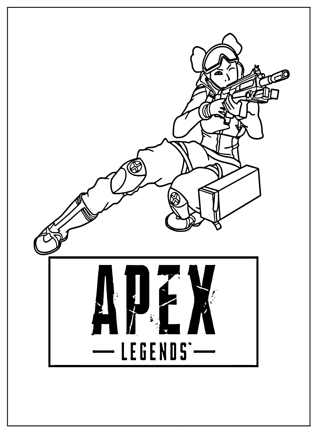 Gratis Apex Legends kleurplaat van Apex Legends