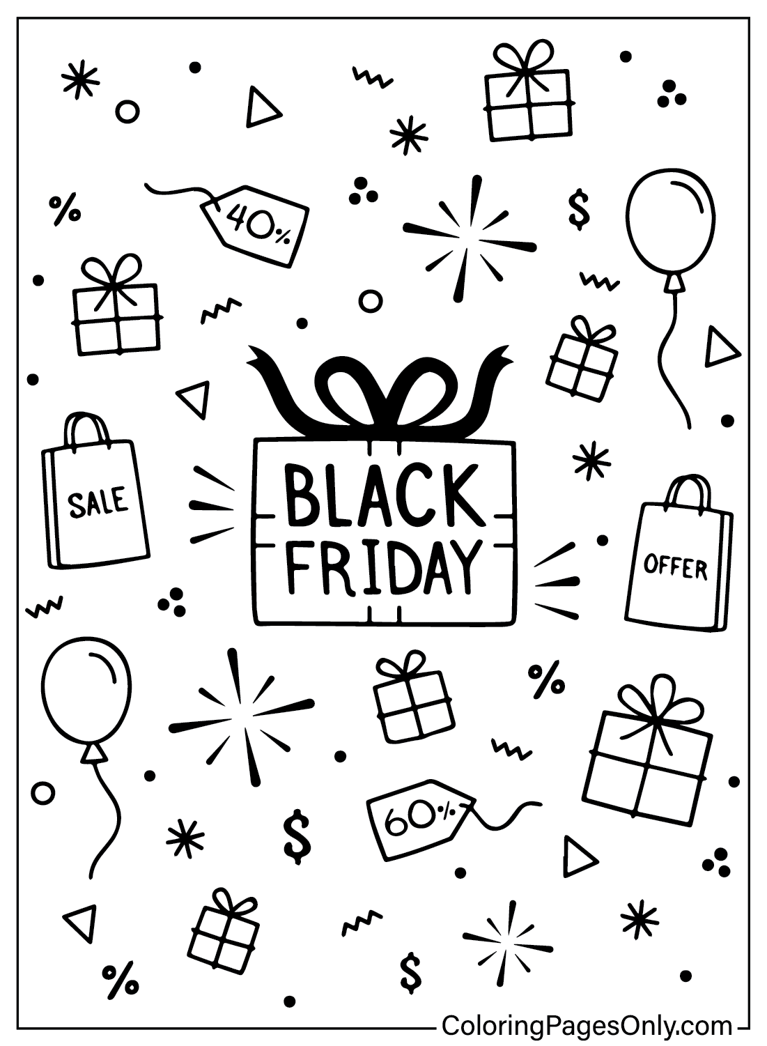 Free Black Friday Coloring Page