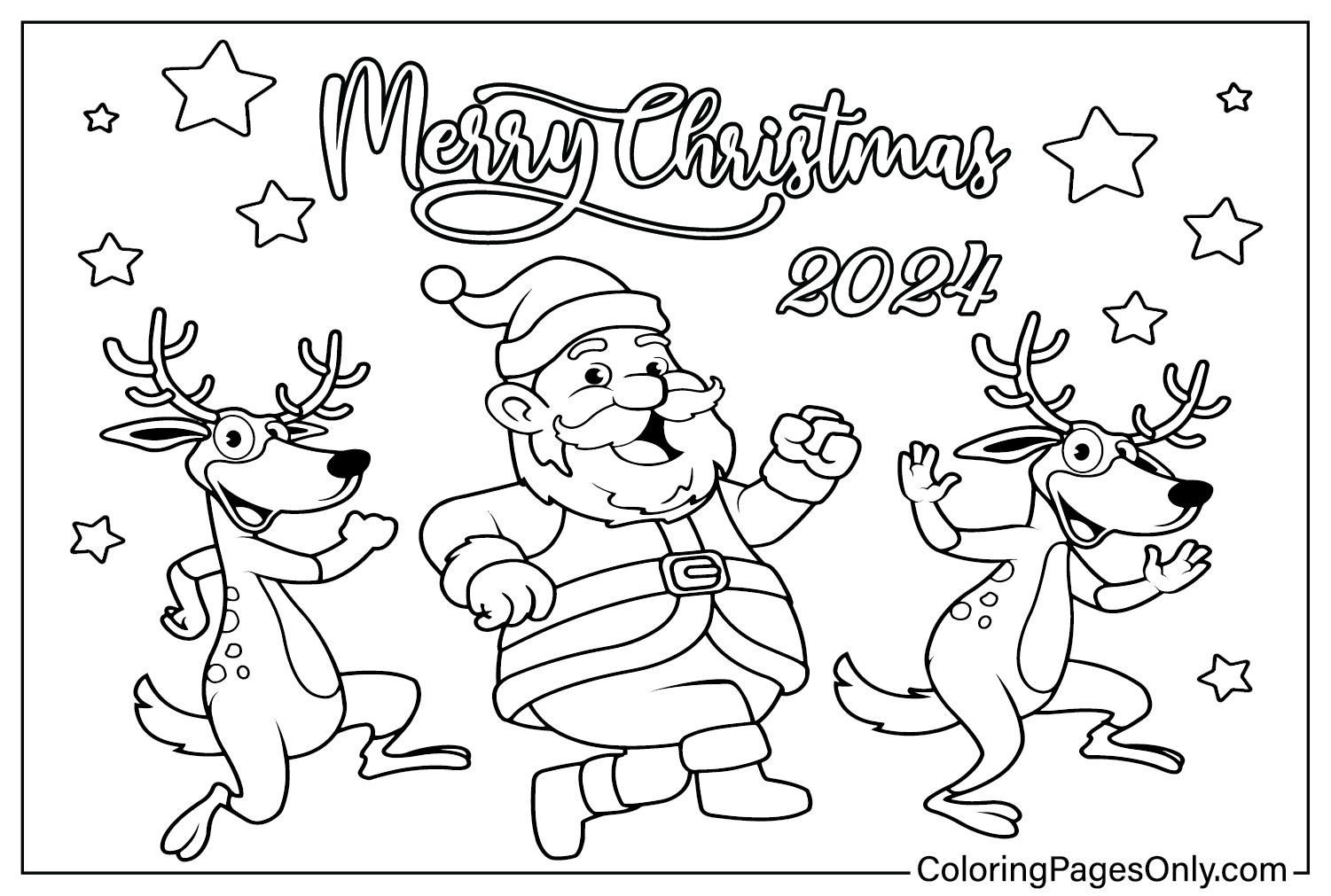 Christmas 2024 Coloring Pages For Kids - Netti Adriaens