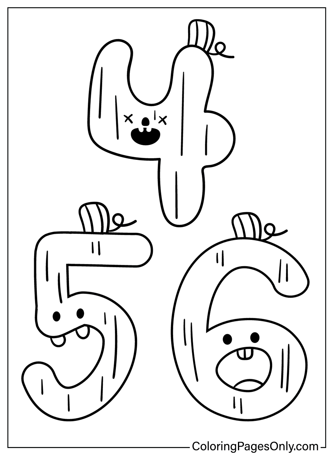 Free Coloring Page Numbers from Numbers