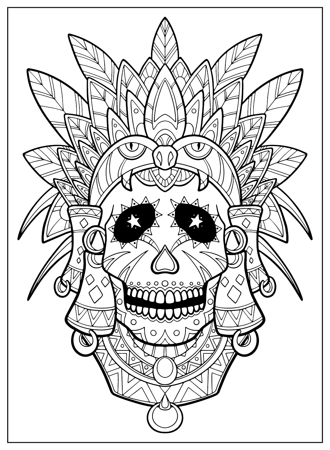 Free Day of The Dead Coloring Page