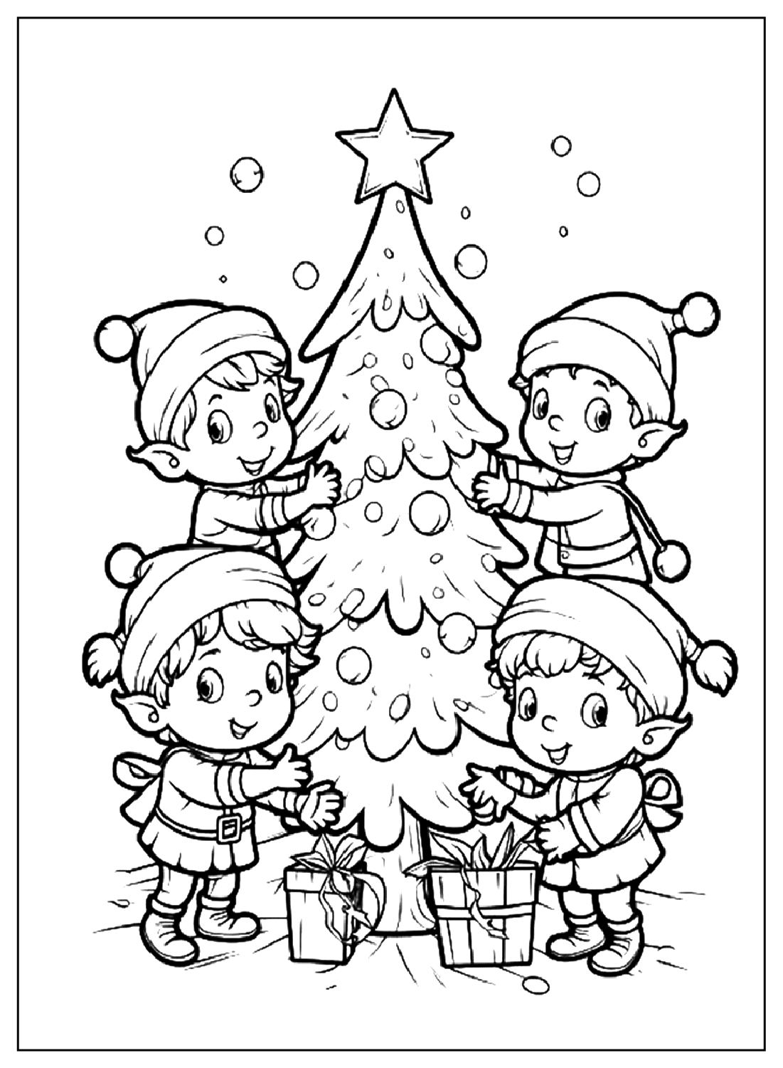 Free Elf Coloring Pages from Elf