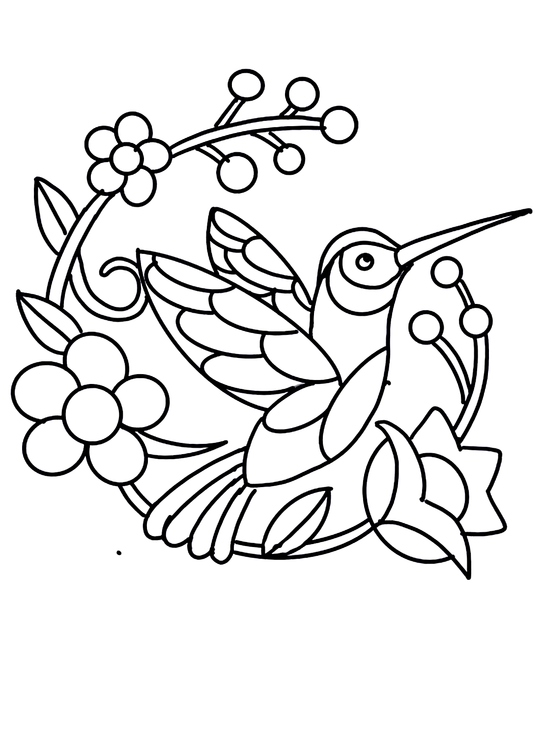 Kostenloses Kolibri-Blatt von Hummingbird