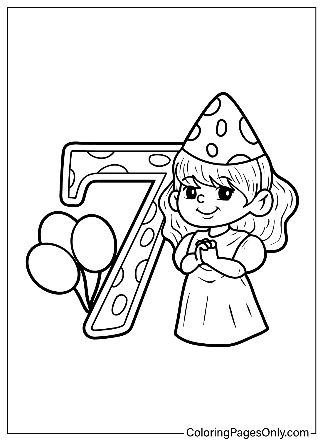 Free Number Coloring Page