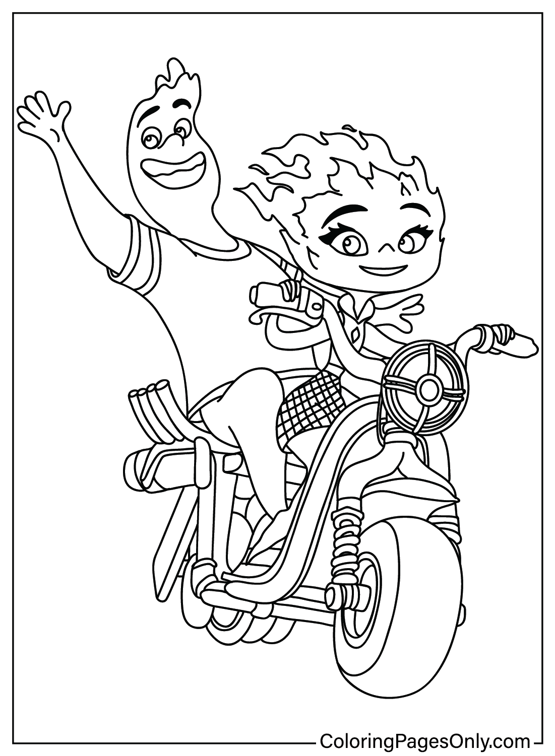 Free Elemental Coloring Page