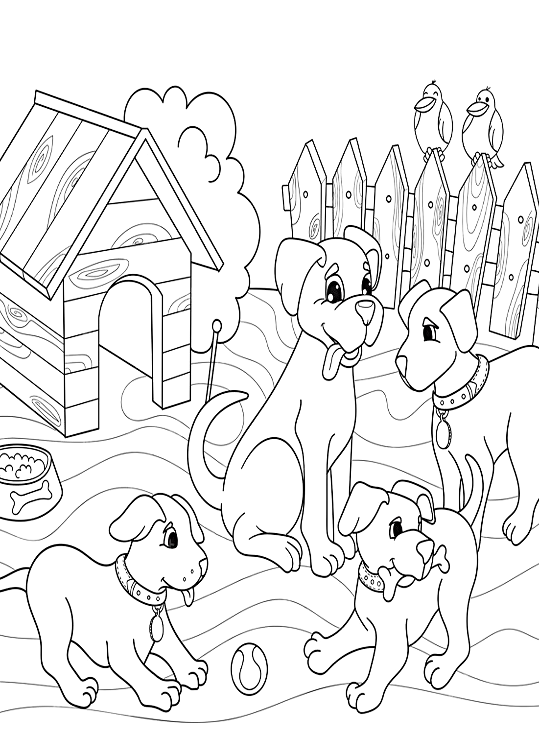 Fun Puppy Coloring Pages