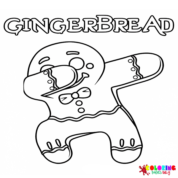 Gingerbread Man Kleurplaten