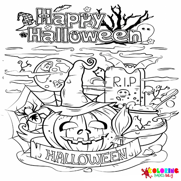 Desenhos para colorir de Halloween