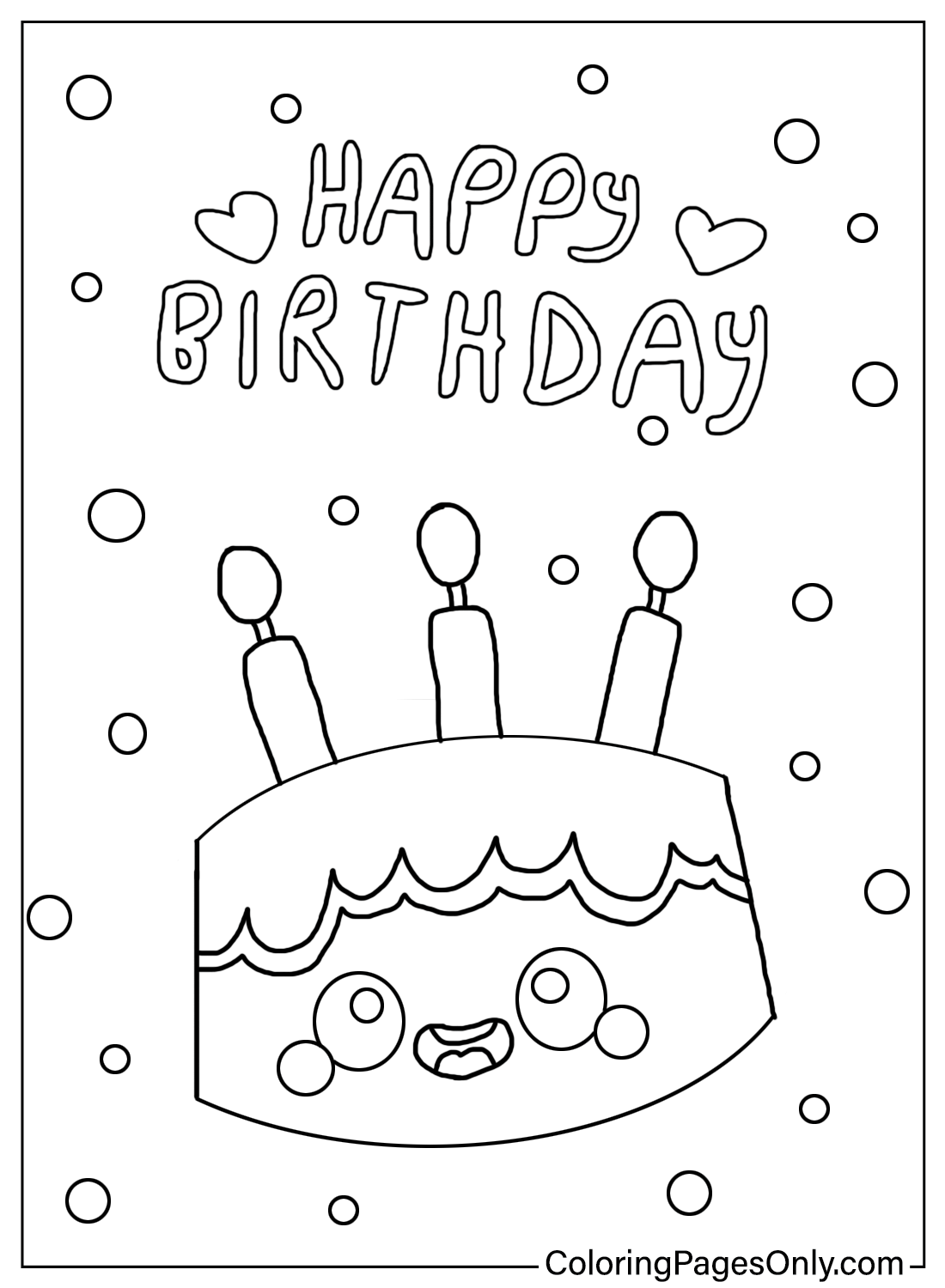 Happy Birthday Coloring Pages Printable