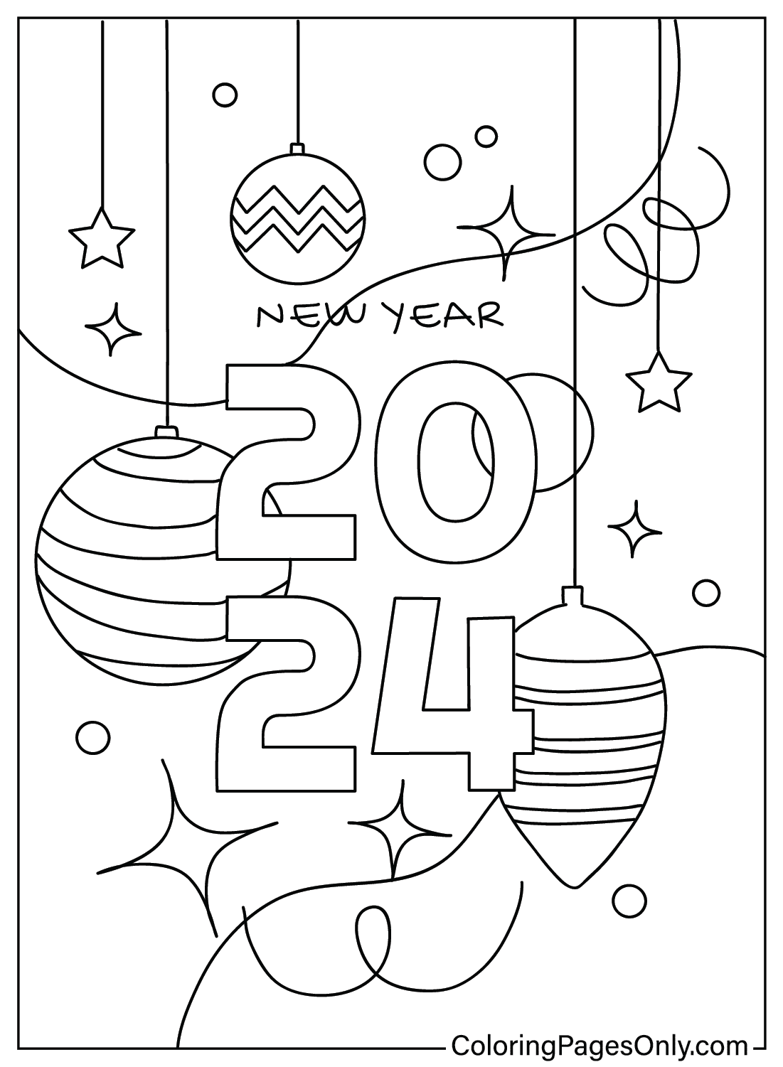 Happy New Year 2024 to Color