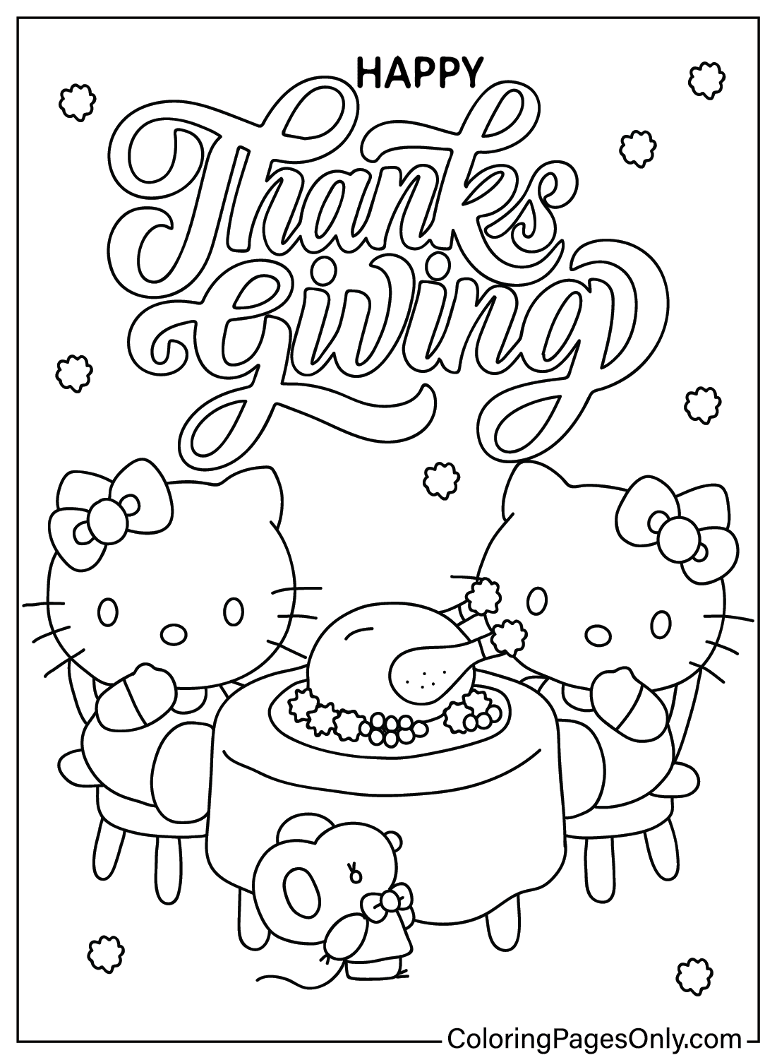 Hello Kitty Thanksgiving Coloring Page Free Printable Coloring Pages Hello Kitty Thanksgiving Coloring Page Free Printable Coloring Pages