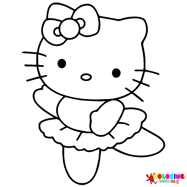 Hello Kitty Kleurplaten