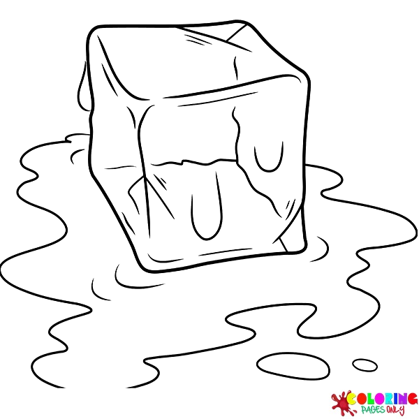Раскраски Кубик льда