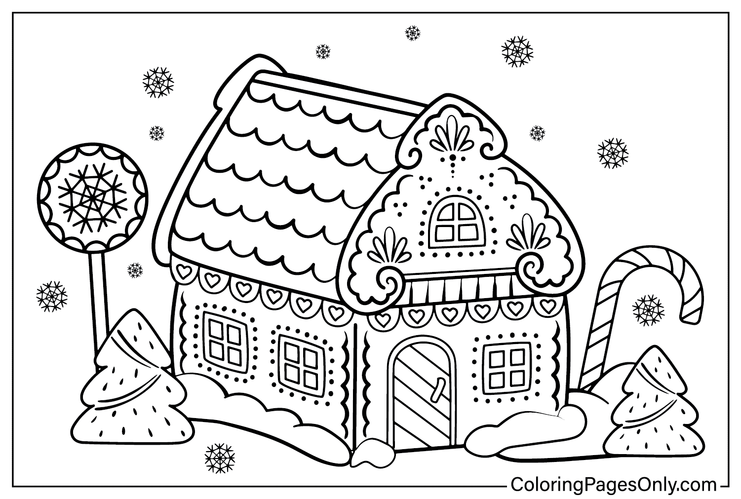 Imagens Página para colorir da Gingerbread House da Gingerbread House