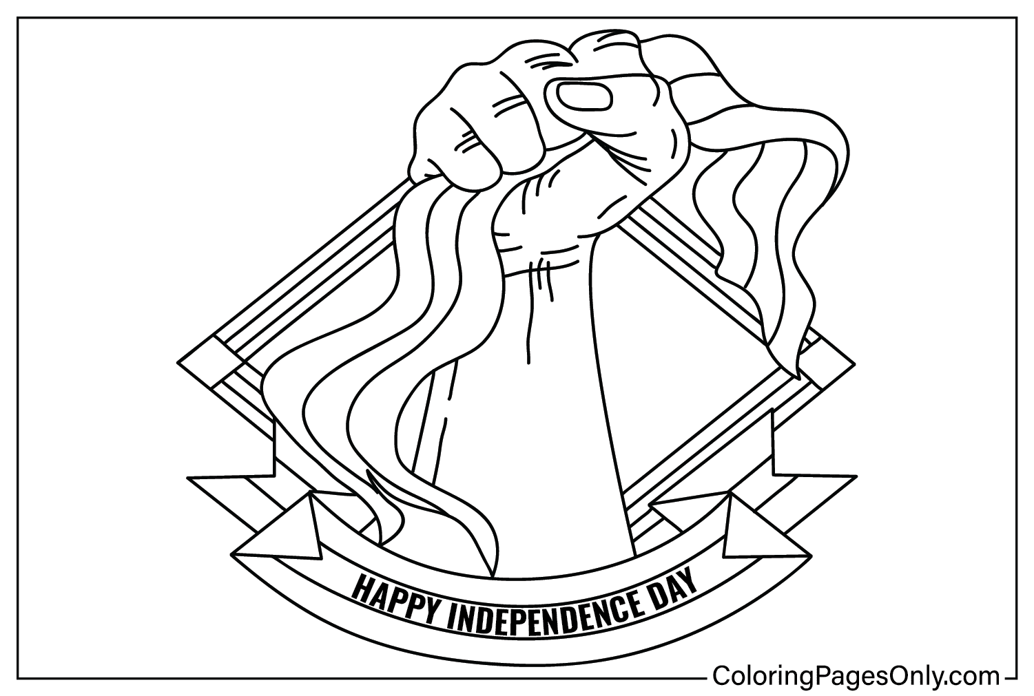 Independence Day Palestine Coloring Page from Palestine