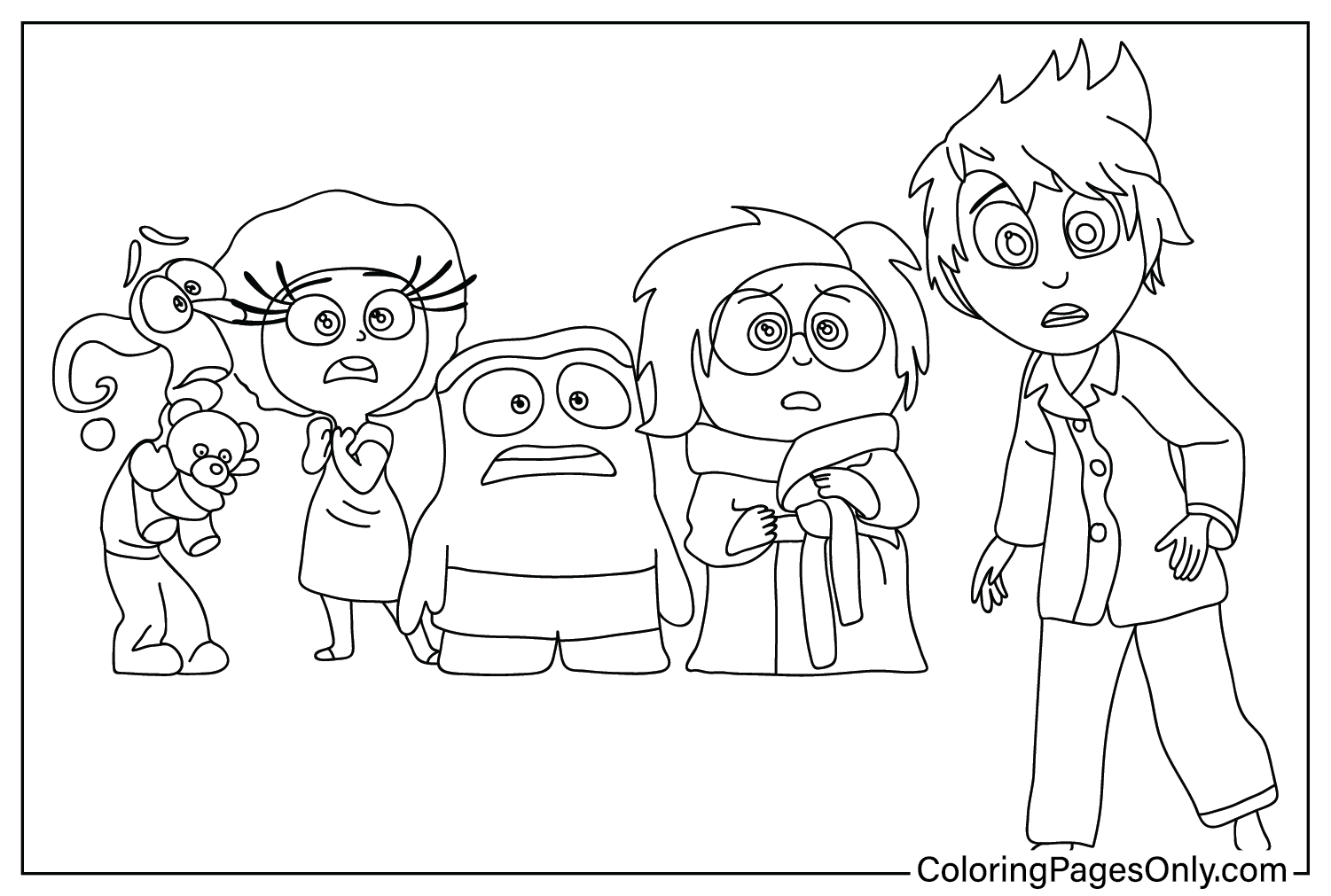 Inside Out 2 Coloring Page from Inside Out 2