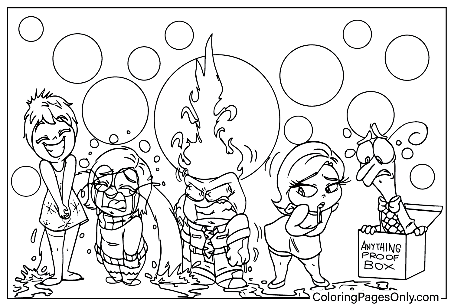 Inside Out 2 Coloring Sheet from Inside Out 2