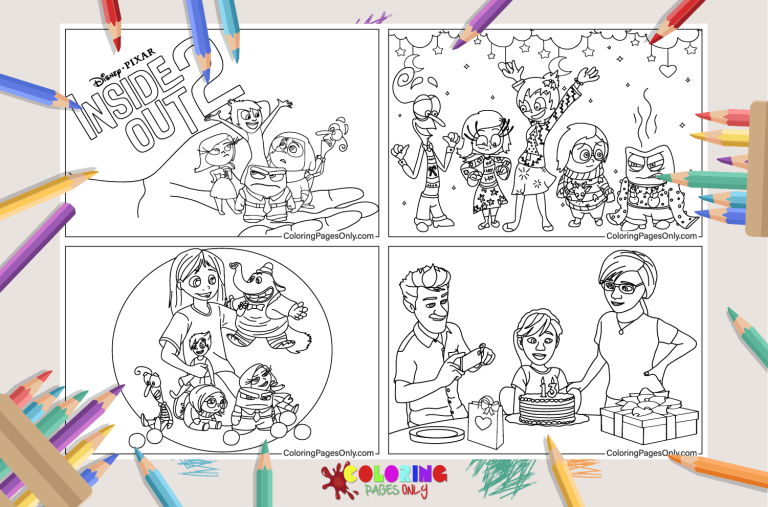 15 Free Printable Inside Out 2 Coloring Pages