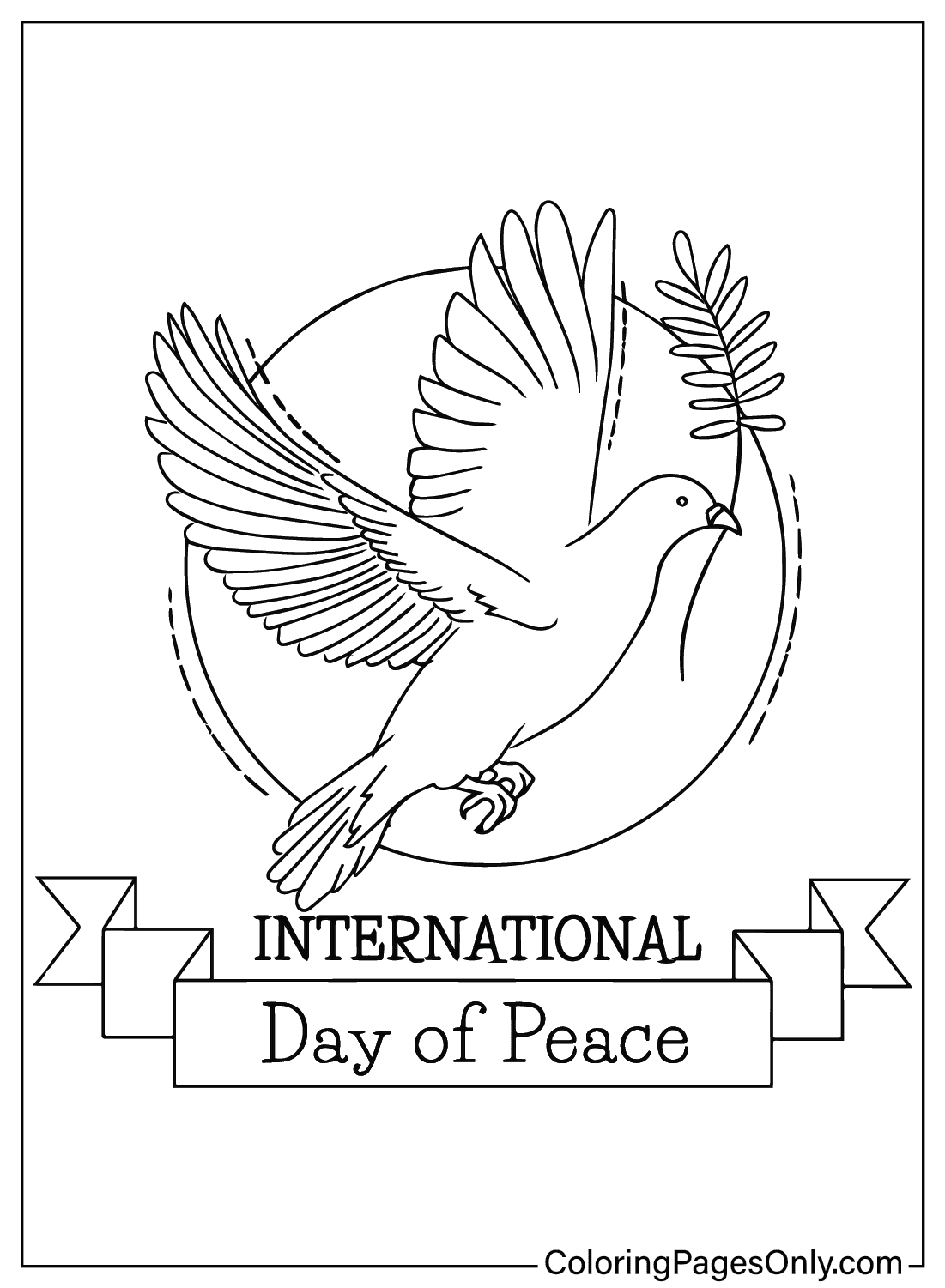 Coloriage de la Journée internationale de la paix