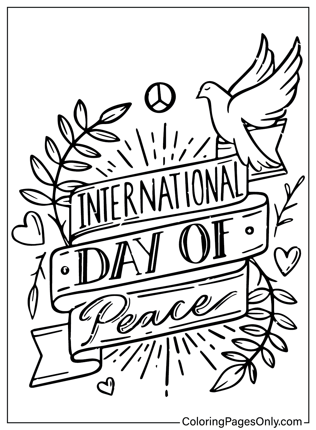 Journée internationale de la paix Image à colorier