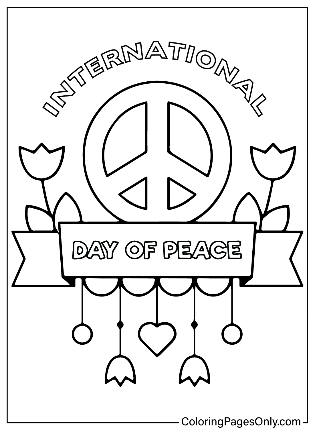 Journée internationale de la paix à colorier