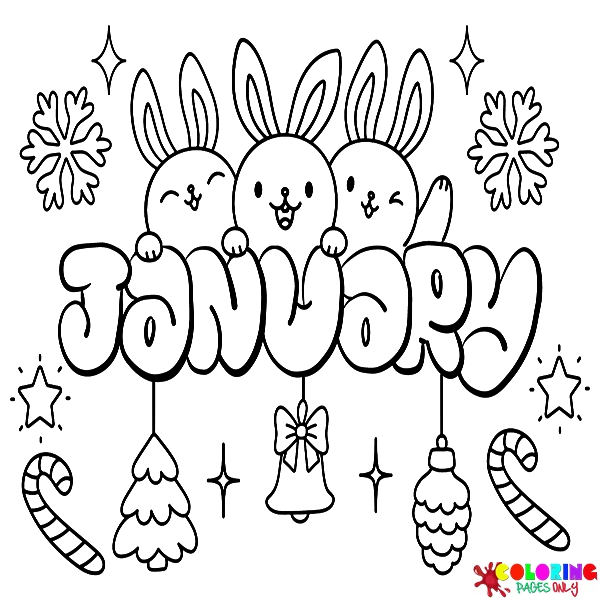 January 2024 Coloring Pages