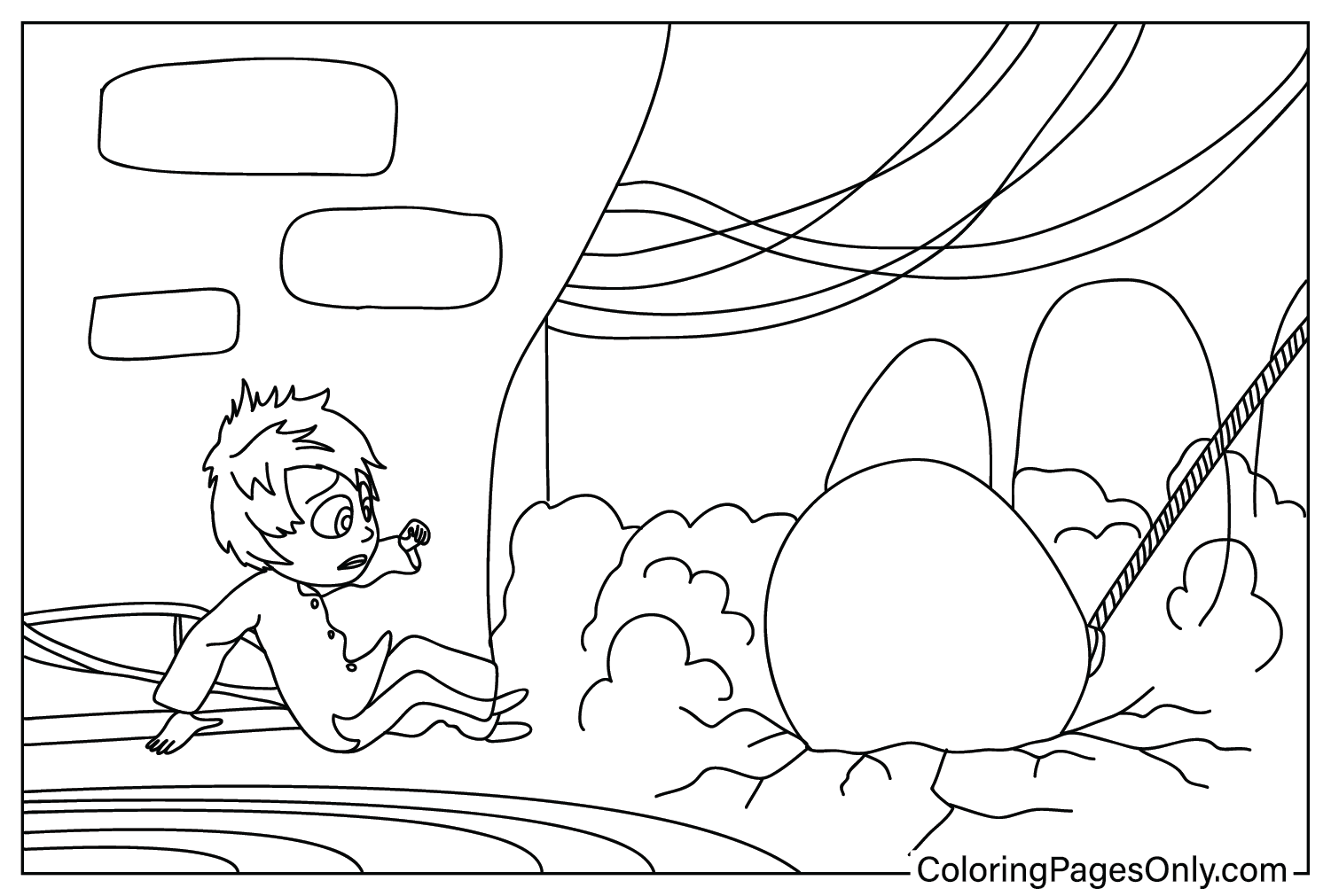 Joy Coloring Page from Inside Out 2