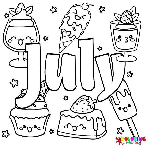 July Coloring Pages