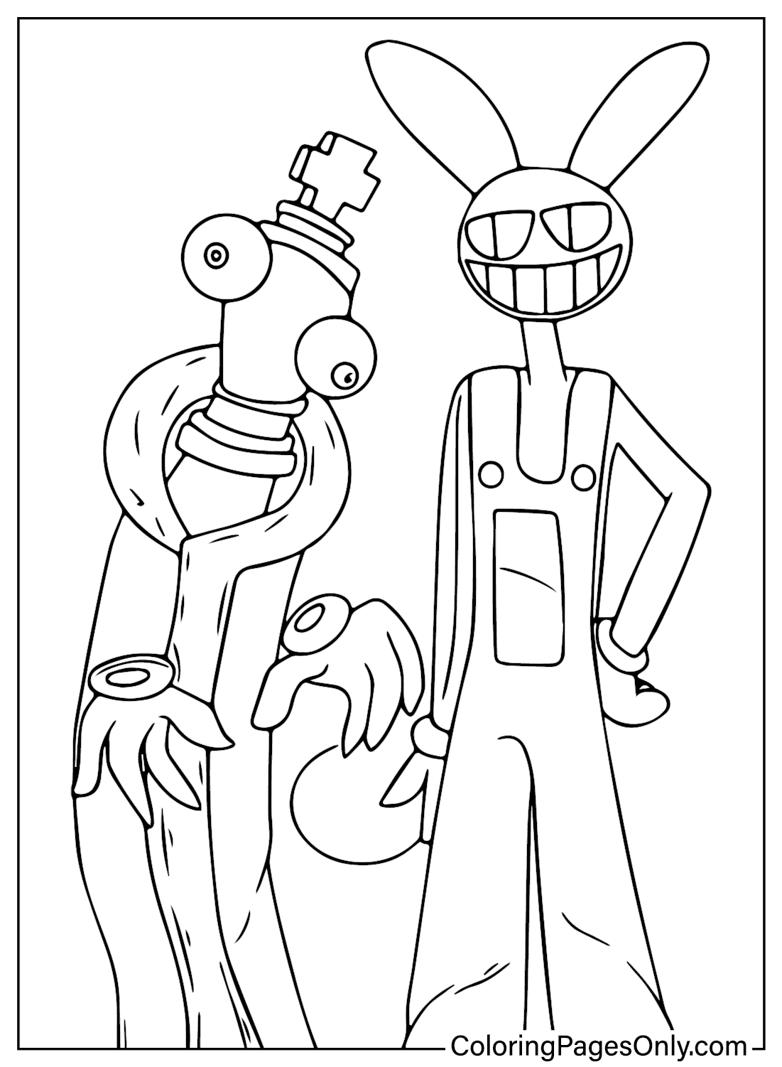 Kinger and Jax Coloring Page from Jax