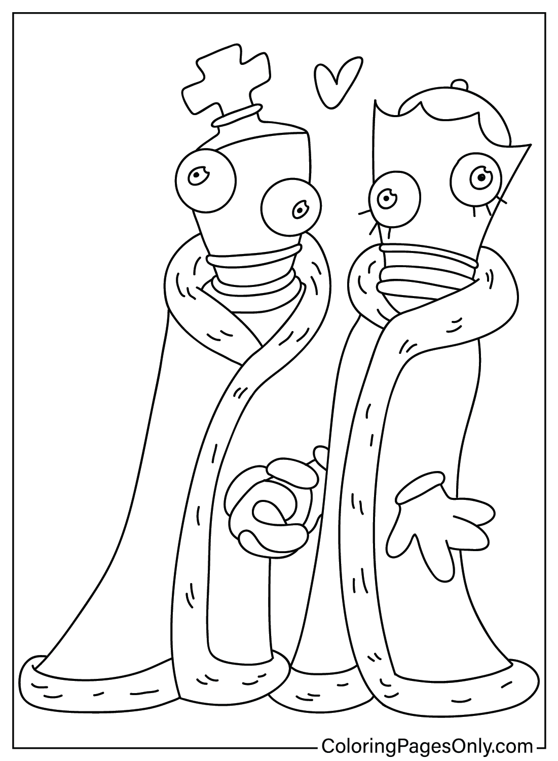 Kinger and Queener QuColoring Page from Kinger