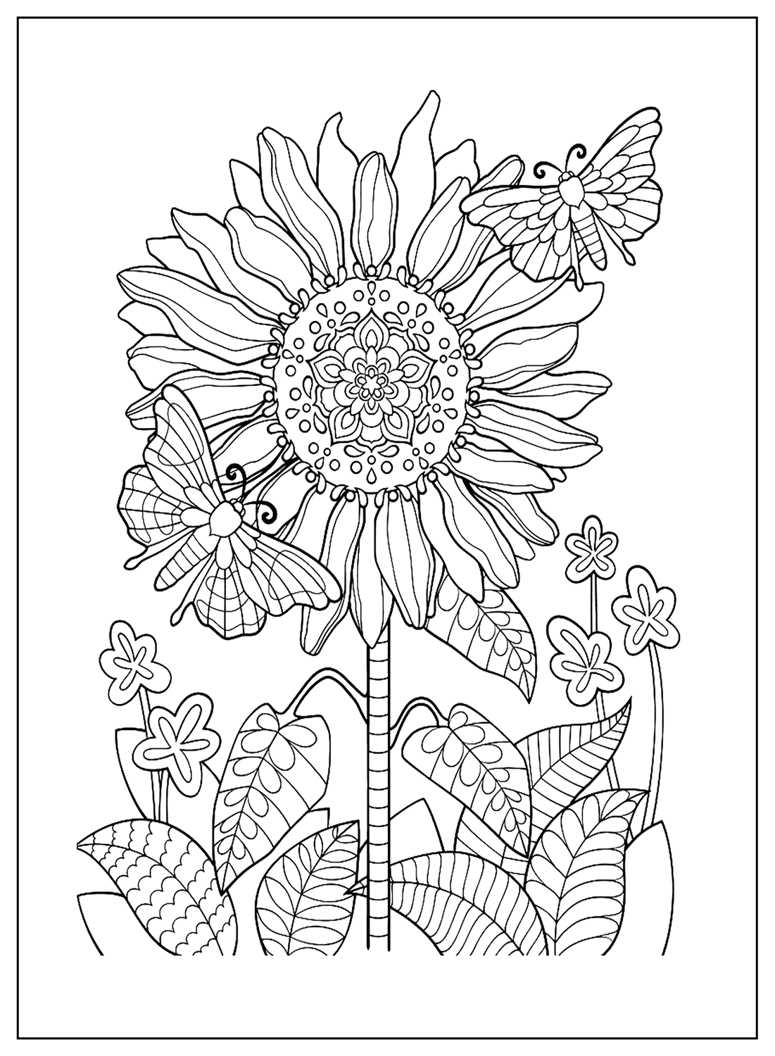Mandala Spring Coloring Page from Spring
