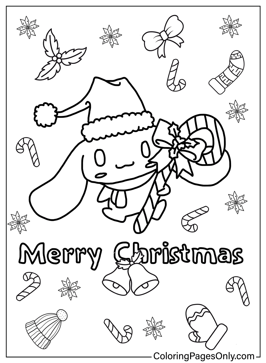 Feliz Navidad Cinnamoroll Dibujos para colorear de Cinnamoroll