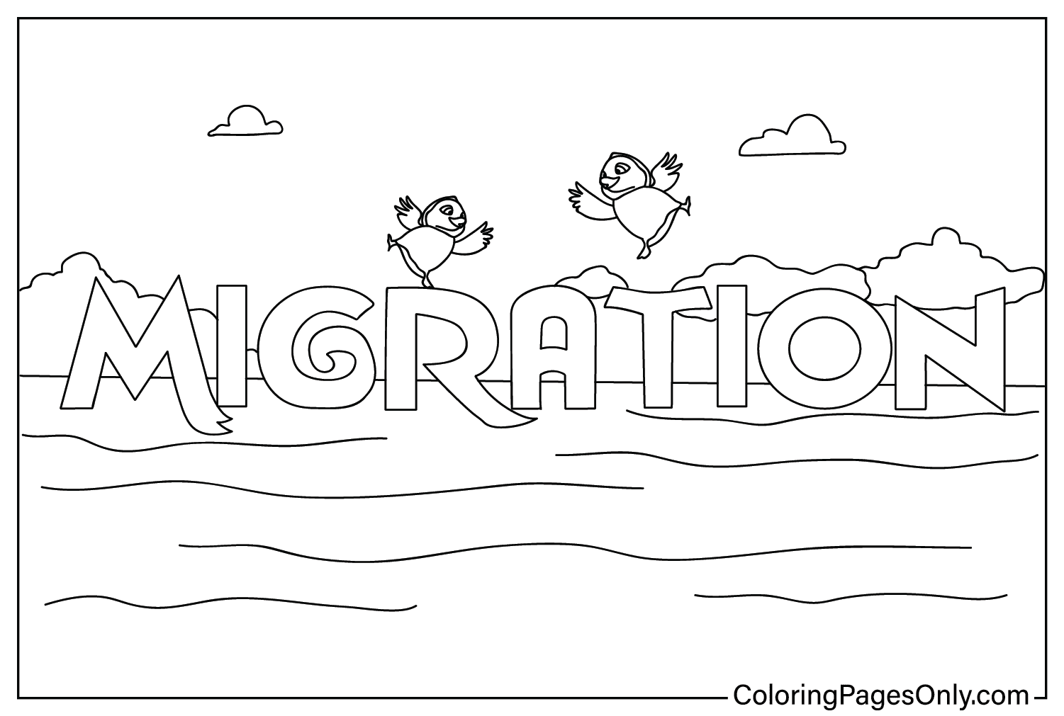 Migration Coloring Page Free from Migration