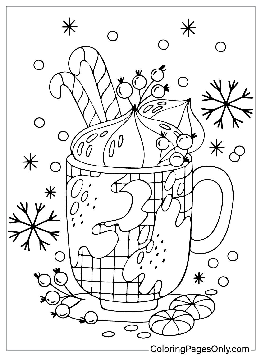 Desenho para colorir de Milkshake Natal de Milkshake de Natal