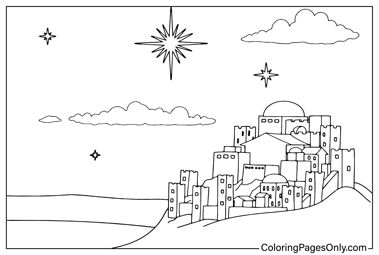 Mosque Palestine Coloring Page from Palestine